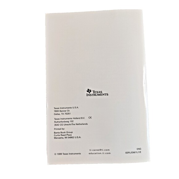 Texas Instruments TI-83 Plus Calculator Manual Guide Book English Paperback - Picture 2 of 3
